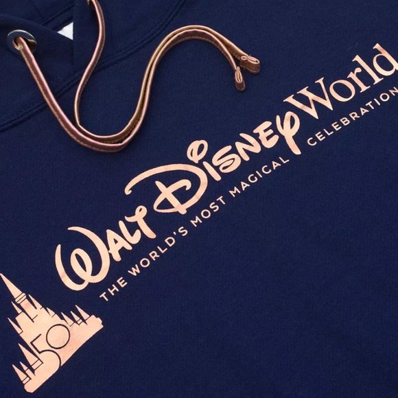 Walt Disney World Blue Cropped Hoodie Sweatshirt, size medium - Picture 7 of 8
